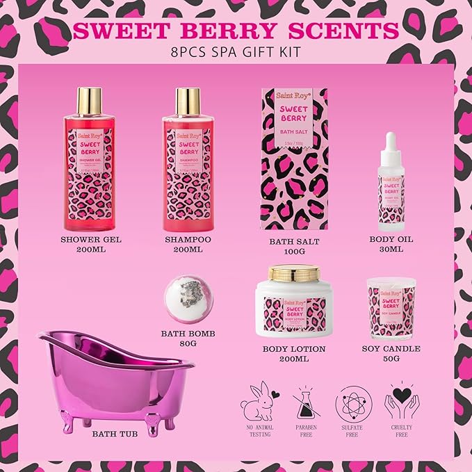 Mothers Day Gifts for Women, Bath and Body Gift Basket Set Home Bath Spa Gift - Image 2