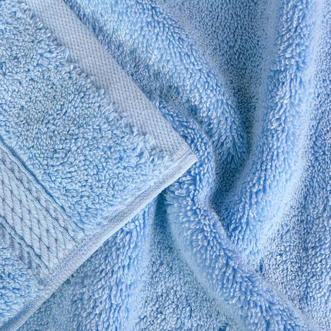 Superior Egyptian Cotton Pile Face Towel/Washcloth Set of 6, Ultra Soft Luxury - Image 4