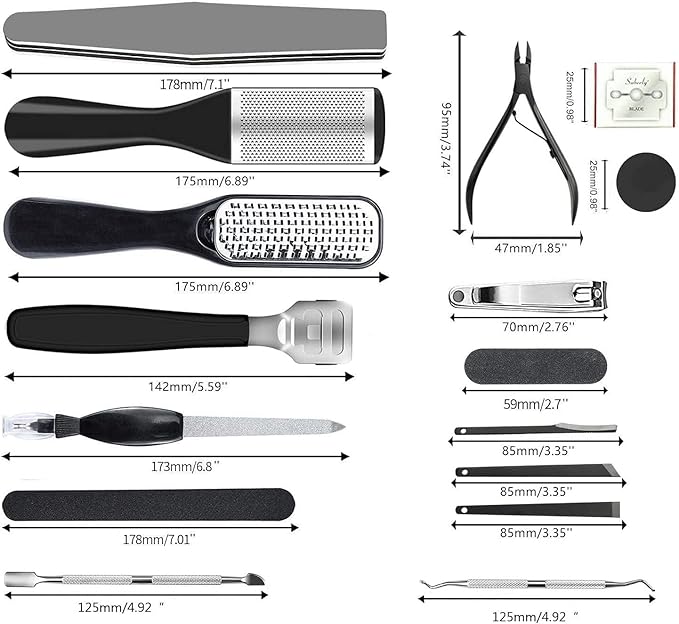 EKOCSIO Professional Pedicure Kit, 36 in 1 Stainless Steel Foot Care Kit Foot - Image 3