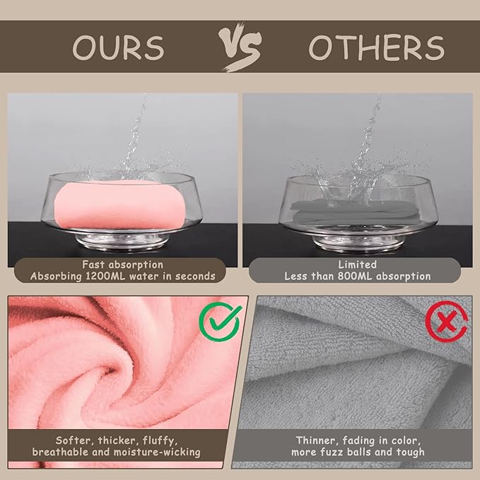 3 Pack Microfiber Hair Towel Wrap - Image 4