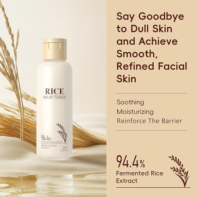 Milky Rice Toner for Face, Rice Toner Korean Facial Deep Hydrating Toners - Image 6