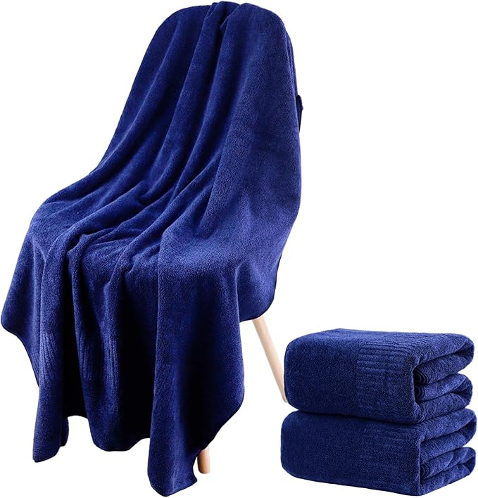 SEISSO 2 Pack Extra Large Bath Towels 63"x35", Bath Sheets by SEISSO