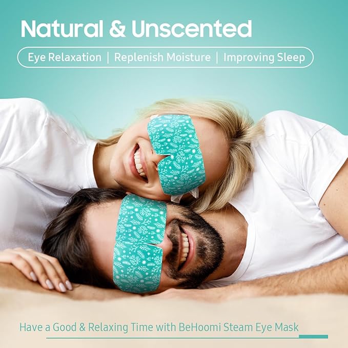 BeHoomi Steam Eye Mask, Self Heating Disposable SPA Warm Compress - Image 2