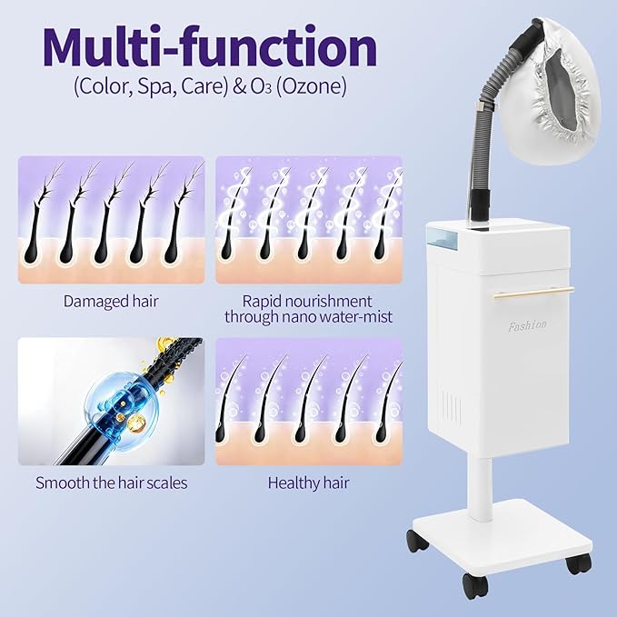 600W Vertical Nano Hair Steamer Dyeing Machine, Hair Oil Machine Freestanding - Image 2