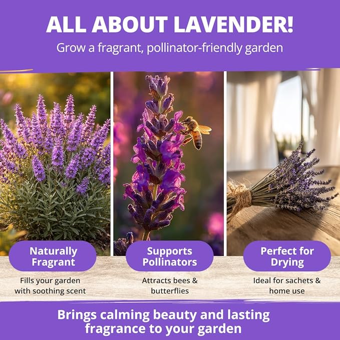 HOME GROWN Non GMO English Lavender Seeds 1, 500+ Wildflower Seed - Image 6
