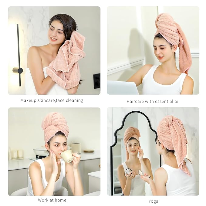 Microfiber Hair Towel Quick Dry Hair Towel Hair Drying Towels Suitable - Image 6