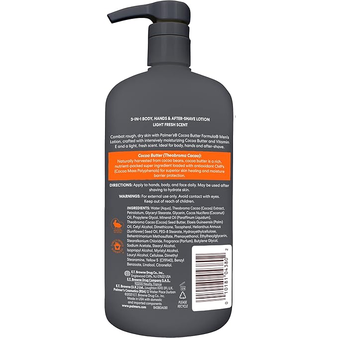 Palmer's Cocoa Butter Formula Men's 3-in-1 Fast Absorbing Face & Body Lotion - Image 2