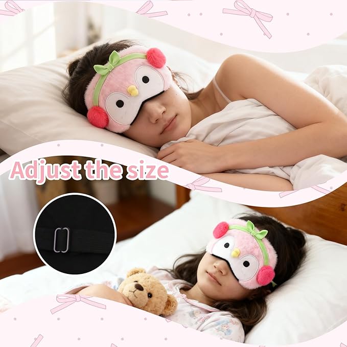 PERFECTSIGHT Sleep Eye Masks, Cute Sleep Eye Cover Lightweight Adjustable - Image 6