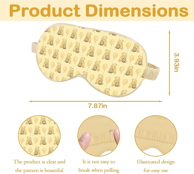 Winnie Sleep Eye Masks for Kids Women, Sleep Eye Mask Blindfold - Image 2