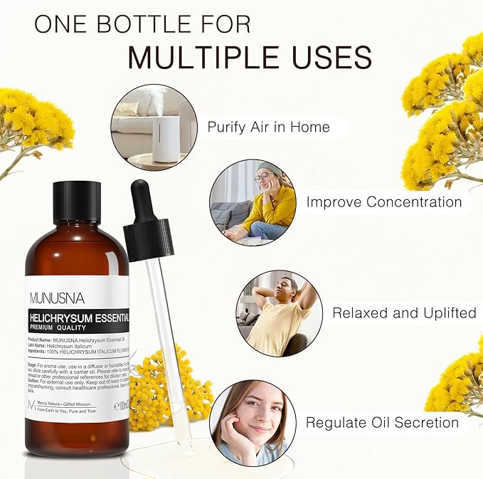 Helichrysum Essential Oil 100ML, 100% Pure Natural Helichrysum Oil Premium - Image 4