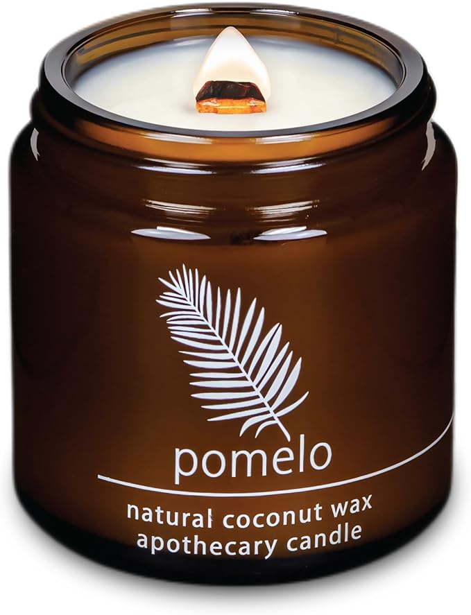 Hemlock Park Pomelo Citrus Apothecary Hand-Poured Scented Candle | Crackling by HemlockPark