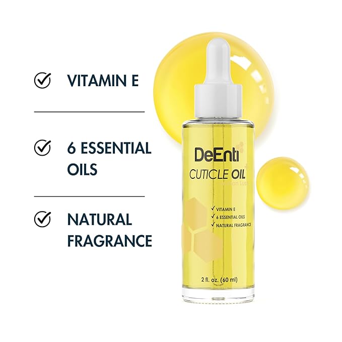 DeEnti Cuticle Oil, Jojoba Oil for Nails, 2oz Hydrating Cuticle Nail Oils - Image 3
