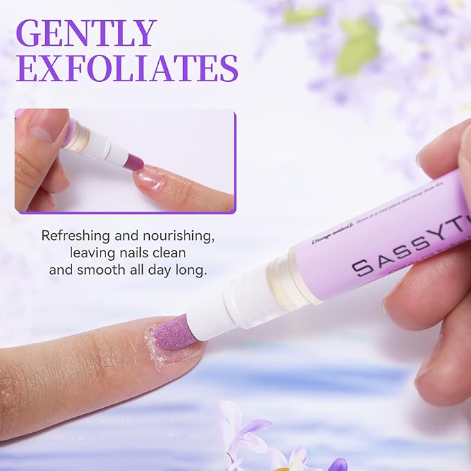 Ceramic Cuticle Pusher & Oil Pen, 2ml Rose/Lavender/Fragrance Free Scented Nail - Image 2