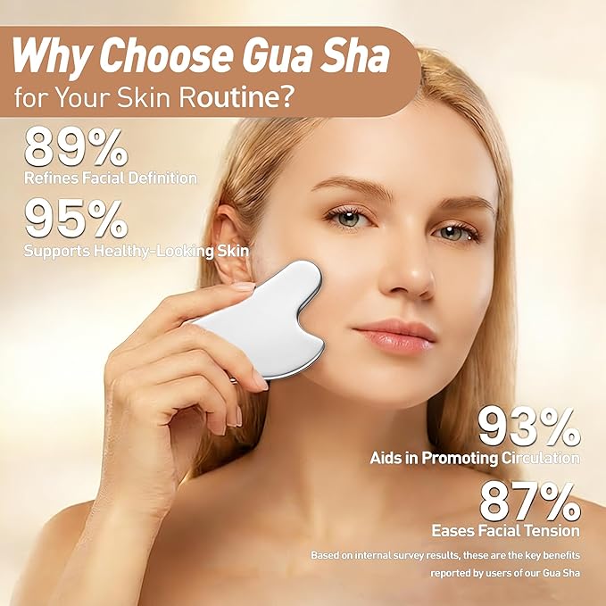 Gua Sha Facial Tools Set, Stainless Steel Guasha Tool - Image 2