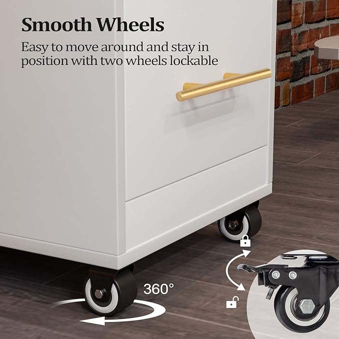 Wood Salon Trolley with Wheels - Image 5