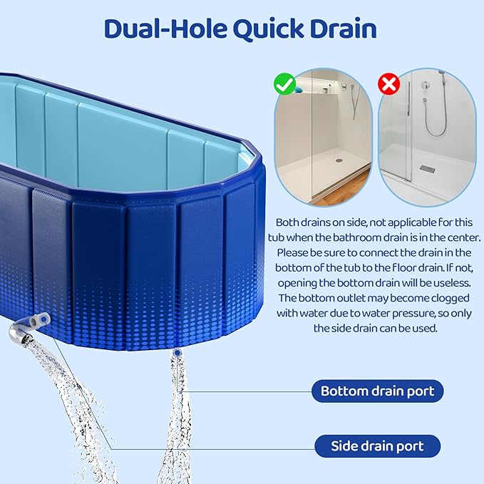Portable Foldable Bathtub, Freestanding Bathtub No Installation, Bathroom SPA - Image 7