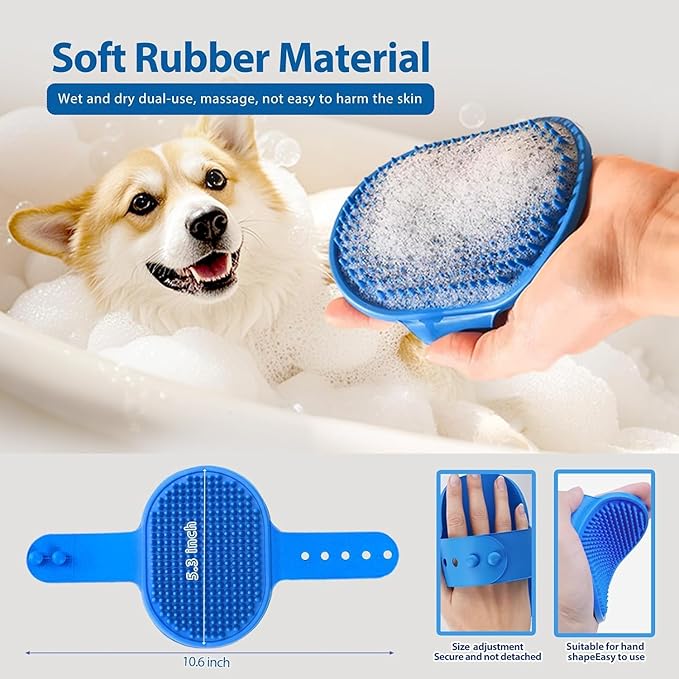 NVNAN 5-in-1 Pet Grooming Kit: Deshedding Rake, Nail Clipper, Grooming Gloves & - Image 6
