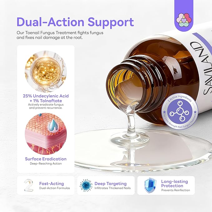 SAVILAND Toenail Fungus Treatment Extra Strength: 2X Extreme Nail Repair - Image 3