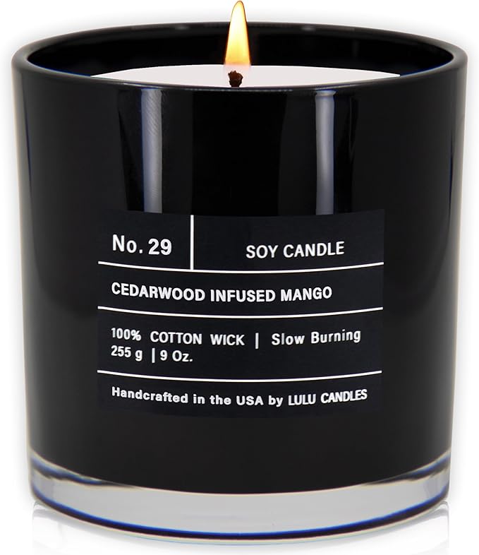 Lulu Candles | Cedarwood Infused Mango | Highly Scented Candles - Image 2