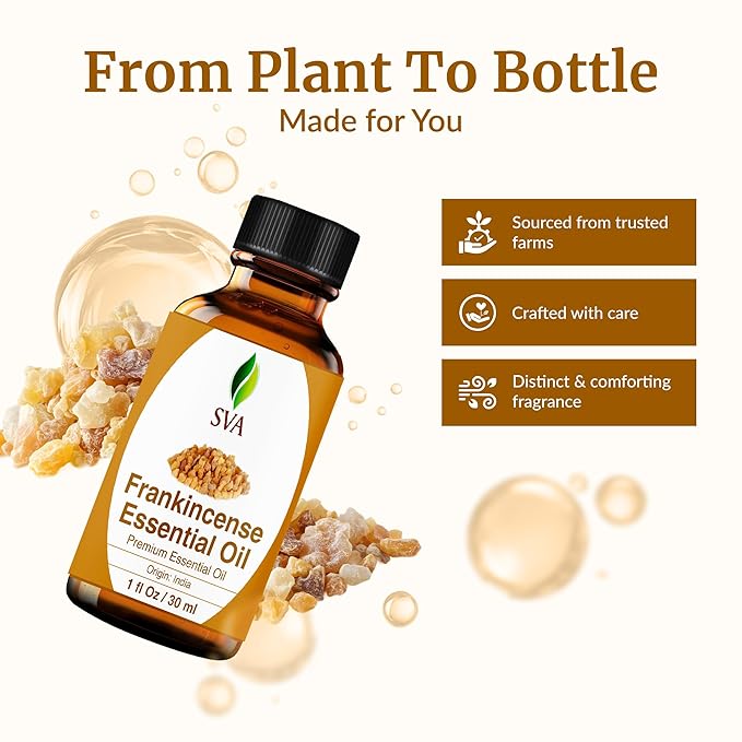 SVA Frankincense Essential Oil – 1 Fl Oz – 100% Natural Boswellia Serrata Oil - Image 4