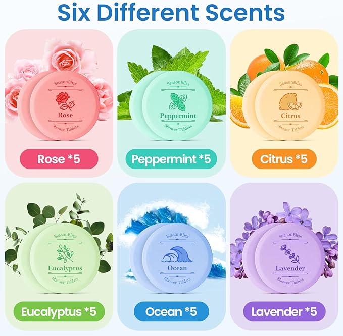 Shower Steamers 60 PCS with Individually Wrapped, Shower Bombs - Image 3