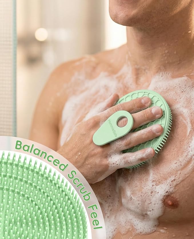Soft Silicone Shower Brush Body Wash Bath Exfoliating Skin Massage Scrubber - Image 6