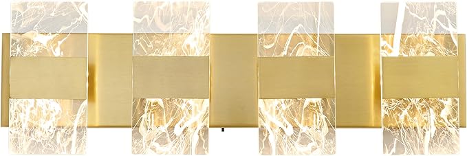 Modern LED Bathroom Light Fixtures Dimmable 4-Light Gold Vanity Light, 5CCT - Image 9