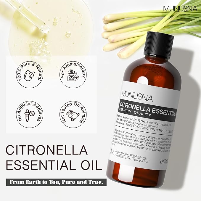 Citronella Essential Oil 100ML, 100% Pure Natural Citronella Oil Premium Grade - Image 2