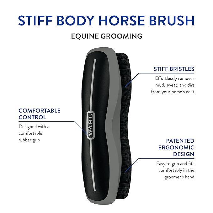 Wahl Professional Animal Equine Grooming Stiff Body Horse Brush - Image 2