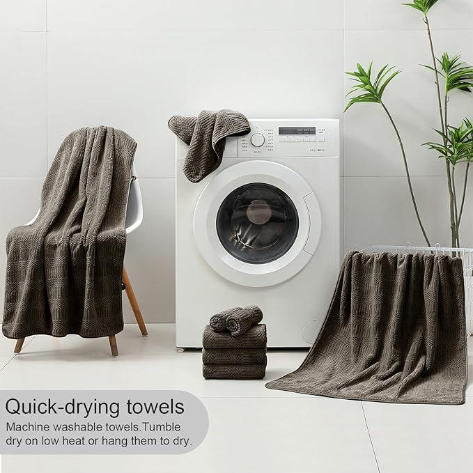 Ycosy 4 Pack Extra Large Microfiber Bath Towels Set, 35x70 inches, Less Lint - Image 8