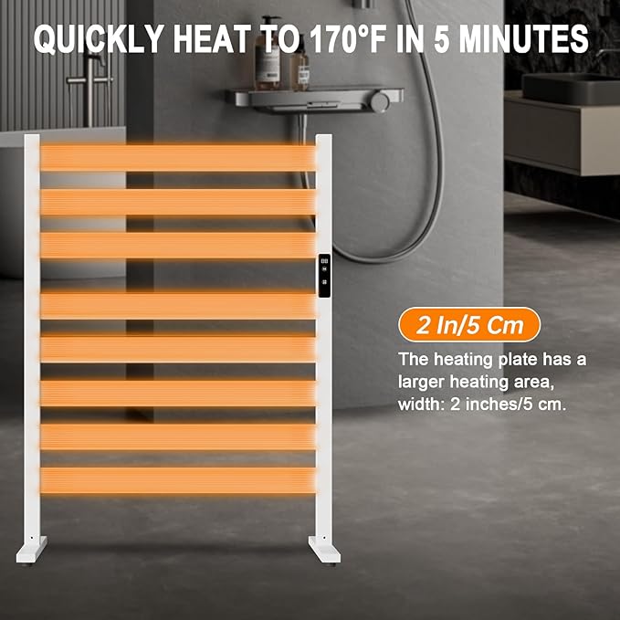 Towel Warmers for Bathroom, Heated Towel Racks for Bathroom, - Image 8