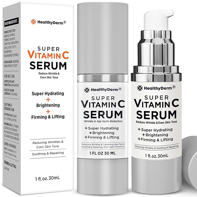 Super Vitamin C Serum for Women Over 70: Niacinamide, Vitamin C, Hyaluronic Acid by HealthyDerm