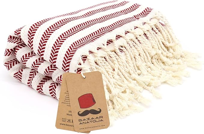 Bazaar Anatolia Turkish Beach Towel – 100% Cotton, Quick Dry, Sand Free Towel - Image 6