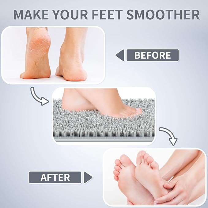 Yolife Shower Foot Scrubber Mat, Anti-Slip Bath Mat - Image 5