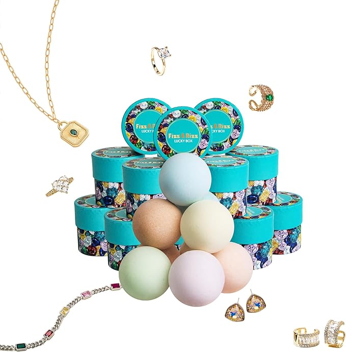 Fizz & Rizz Jewelry Mystery Bath Bomb:Surprise Rings, Bracelets and Chance to by FizzRizz