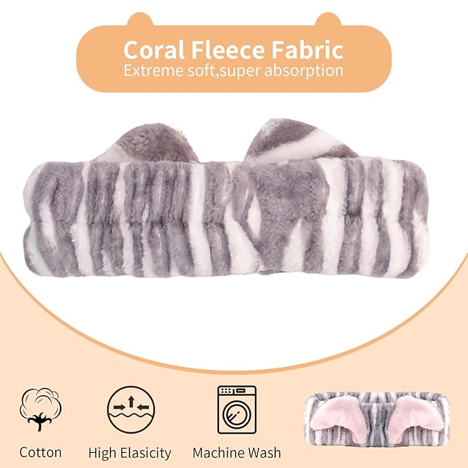 PERFECTSIGHT 2 Pack Cute Animal Headbands - Image 2