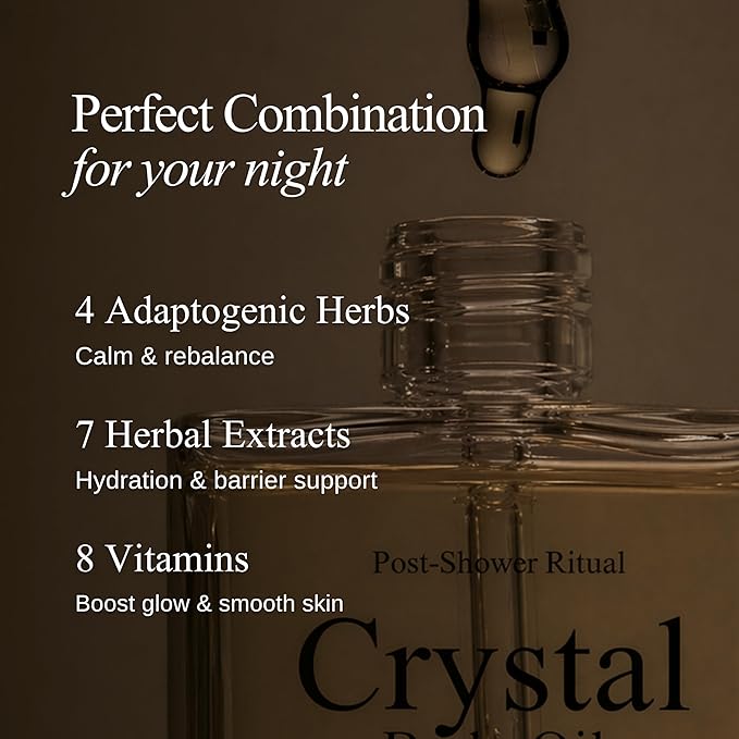 Crystal Body Oil Golden Glow, Scented Body Oil, After Shower and Bath Dry Oil - Image 6