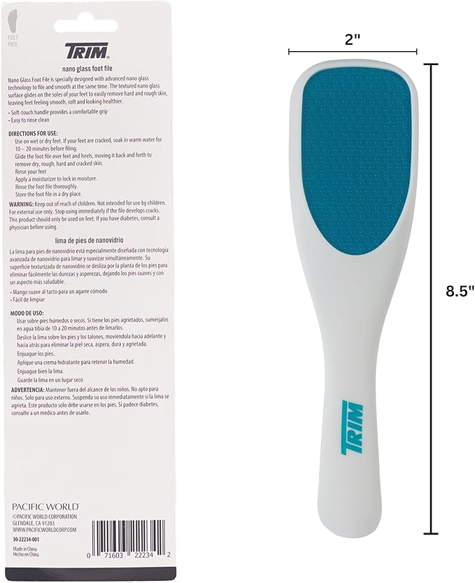 Trim Neat Feet Foot Care Implements Nano Glass Foot File, Hard Skin Remover - Image 8