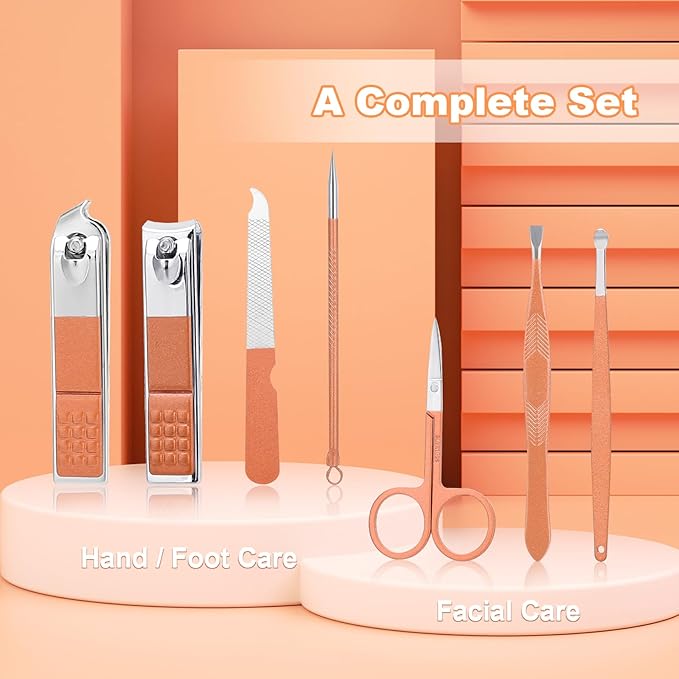 Manicure Set-Stainless Steel Nail Care Set-Professional 7 in 1 Ingrown Toenail - Image 5
