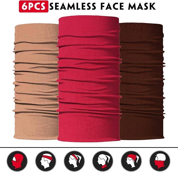 Venswell Neck Gaiter Face Mask Men Women, Seamless Bandana Rave Face Cover - Image 5