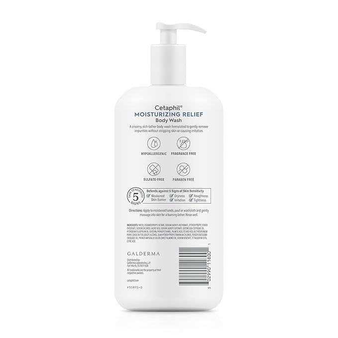 Cetaphil Body Wash, Moisturizing Relief Body Wash - Image 5