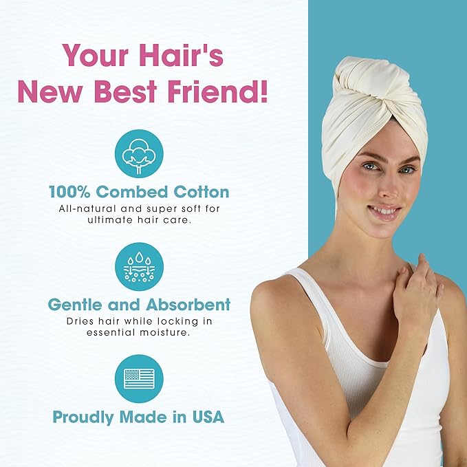 Hair RePear The Ultimate Hair Towel – Standard 21" x 44" Cotton Hair Towel - Image 2