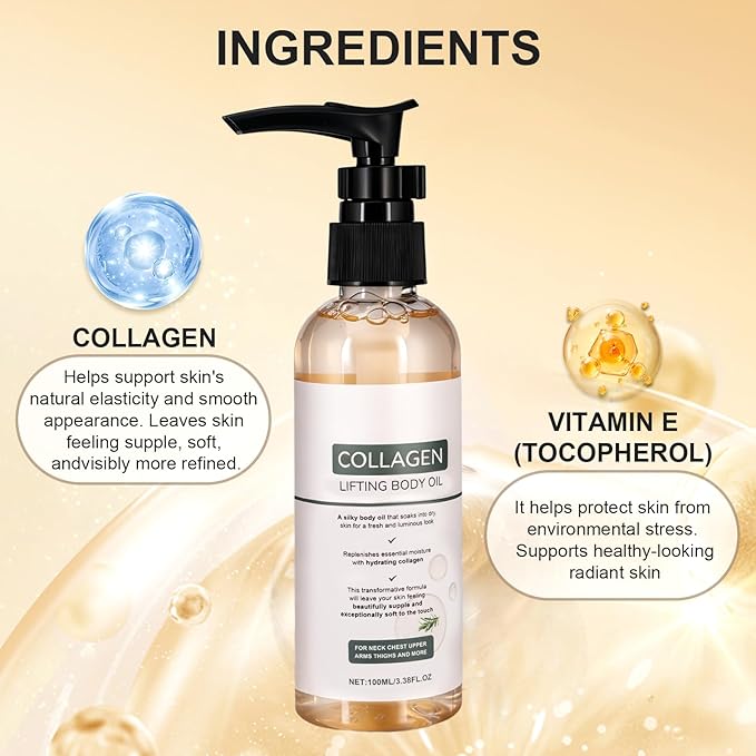 Collagen Oil, Collagen Lifting Body Oil, Advanced Hydrating Collagen Oil - Image 4