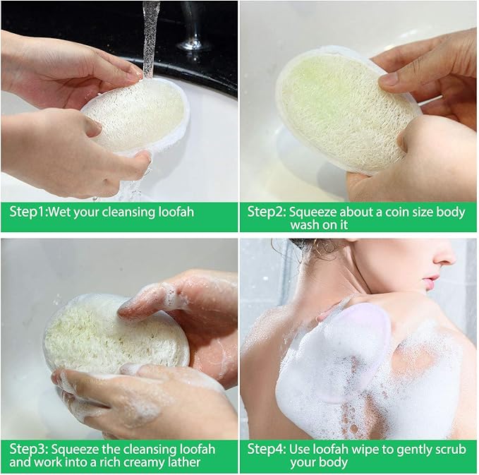 Boao 24 Pcs Loofah Pack Loofah Pads Bulk - Image 4