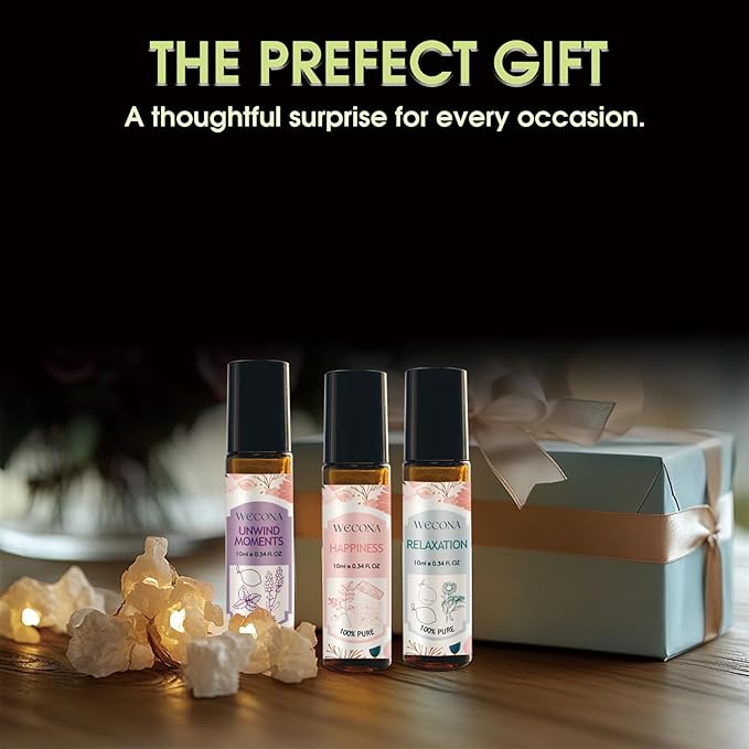 Wecona Aromatherapy Essential Oil Roll-On Set – 6x10ml Essential Oil Blends - Image 7