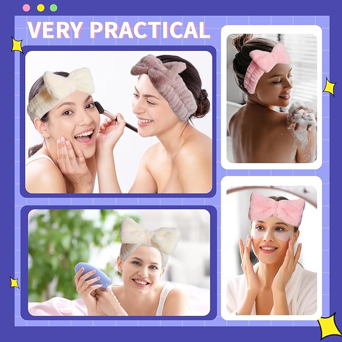 WSYUB Spa Headbands, Makeup Headband, Bow Headband - Image 7