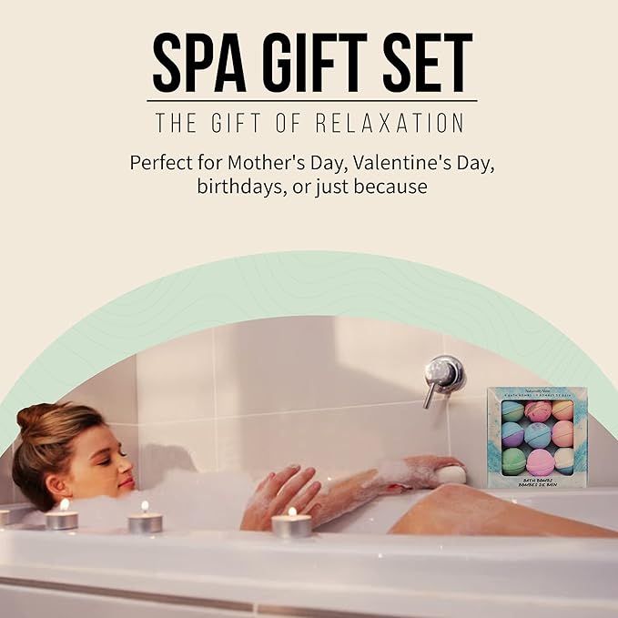 Bath Bomb Set, Non-Staining, Sulfate-Free, Natural Luxury Bath Fizzies - Image 4