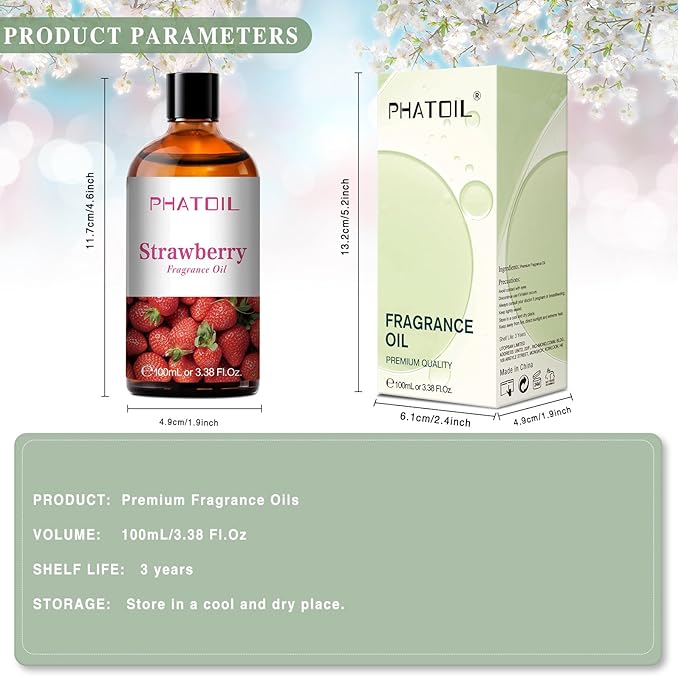 PHATOIL 3.38FL.OZ Strawberry Fragrance Oils - Image 6
