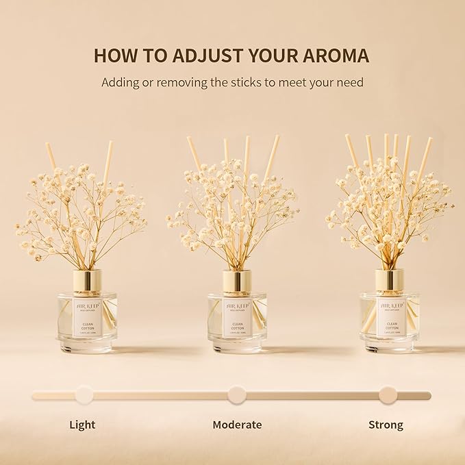 Airkeep Reed Diffuser Set of 3, Coconut Pineapple Lemon Eucalyptus Cranberry - Image 7