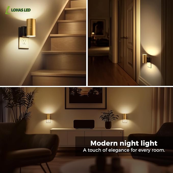 L LOHAS LED Night Light, Dimmable Night Lights Plug into Wall, 2 Pack Automatic - Image 8